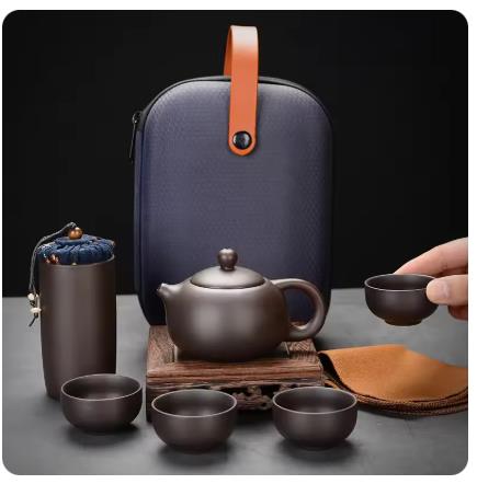 Purple Clay Travel Tea Set Out - đánh giá và giá Korean Tea Set